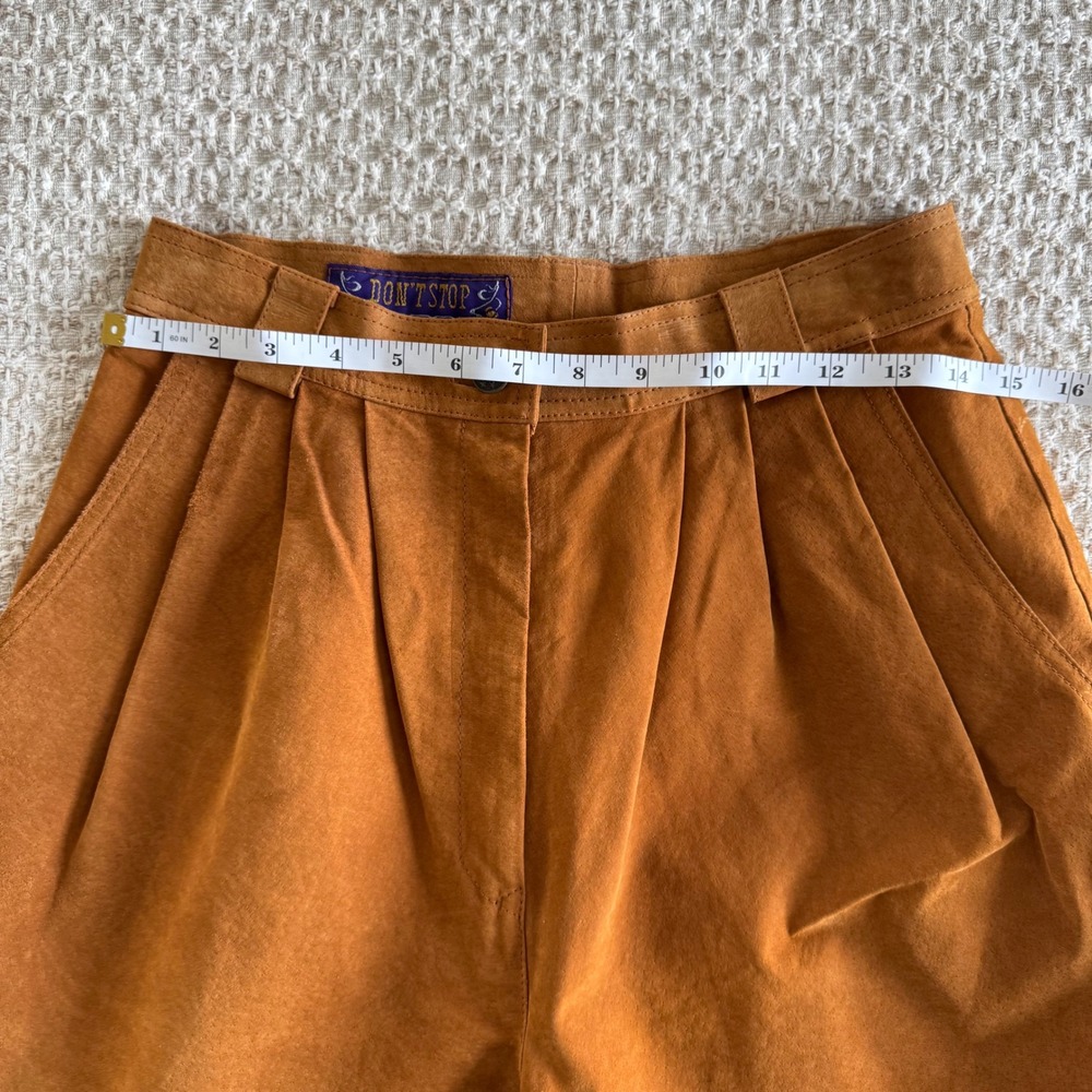 Vintage Don't Stop Leather Women's Shorts Size 9/10 - Picture 4 of 7